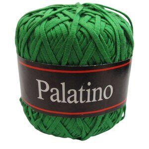 Palatino Green Mercerized Cotton Ribbon Yarn 1.75 Oz  87 Yds Belgium New